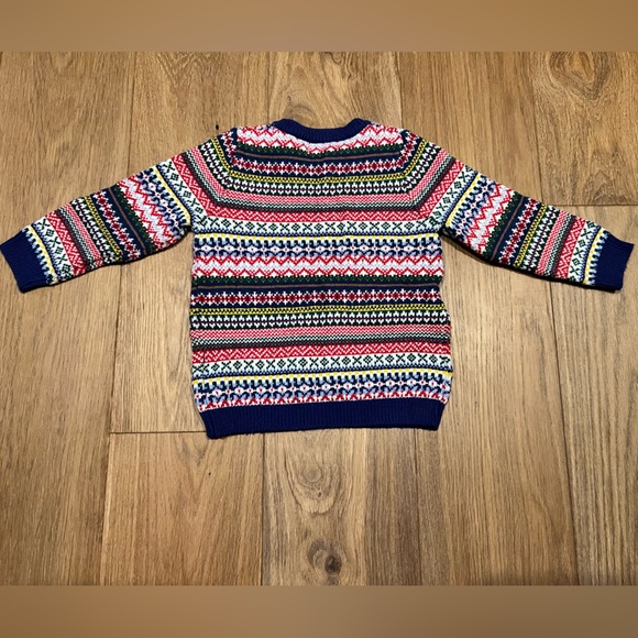 Mini Boden Fair Isle Rudolph Reindeer Sweater Size 3-4 - Picture 3 of 3